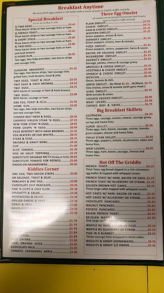 George's Family Restaurant 6oz Cheese Burger